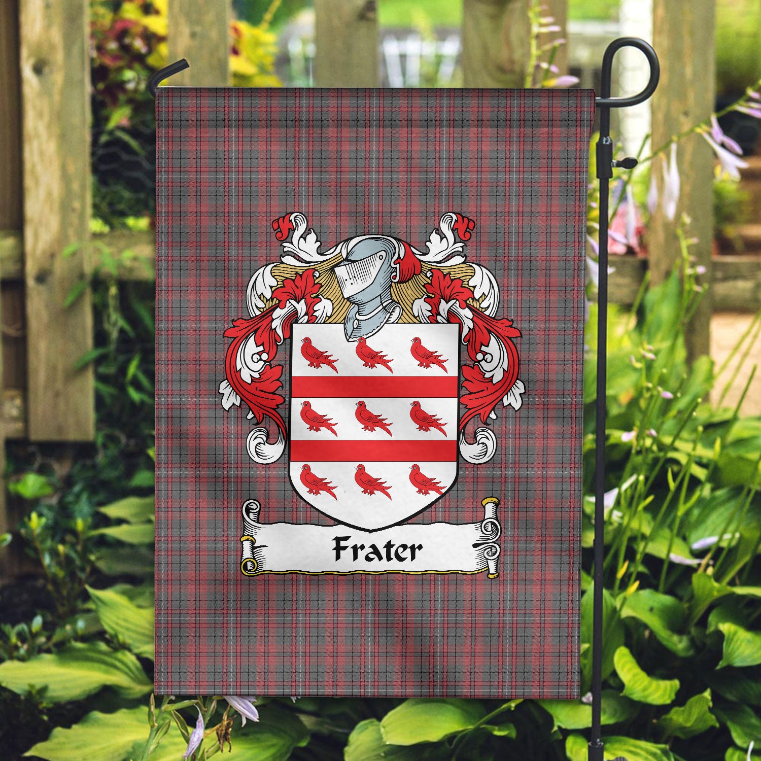 Frater Tartan Crest Garden Flag