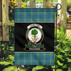 Hamilton Hunting Ancient Tartan Crest Garden Flag - Welcome Style