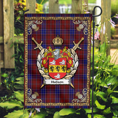 Hudson Tartan Crest Garden Flag - Celtic Thistle Style