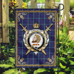 Kirkcaldy Tartan Crest Garden Flag - Celtic Thistle Style