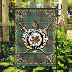 MacKinnon Hunting Ancient Tartan Crest Garden Flag - Celtic Thistle Style