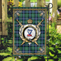 Rose Hunting Ancient Tartan Crest Garden Flag - Celtic Thistle Style