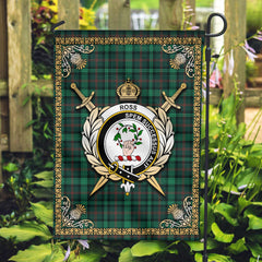 Ross Hunting Modern Tartan Crest Garden Flag - Celtic Thistle Style