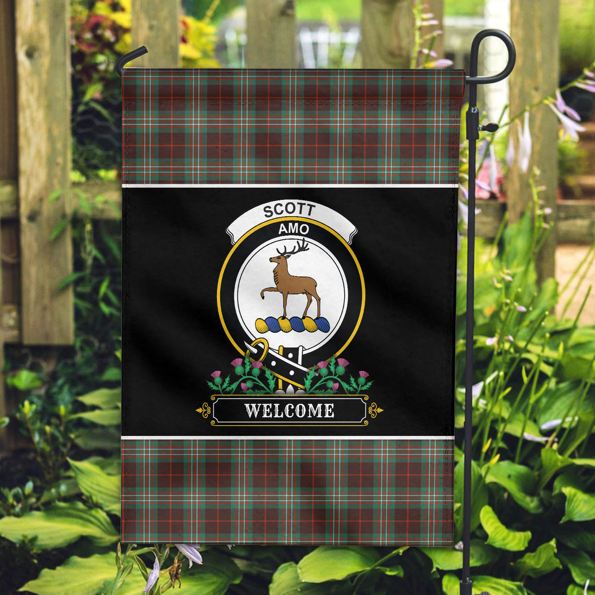 Scott Brown Ancient Tartan Crest Garden Flag - Welcome Style