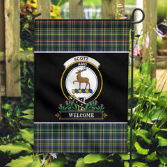 Scott Green Modern Tartan Crest Garden Flag - Welcome Style