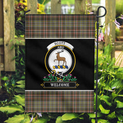 Scott Green Weathered Tartan Crest Garden Flag - Welcome Style