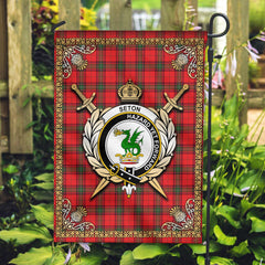 Seton Modern Tartan Crest Garden Flag - Celtic Thistle Style