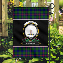 Shaw Modern Tartan Crest Garden Flag - Welcome Style