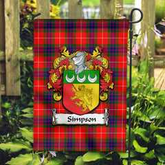 Simpson Tartan Crest Garden Flag