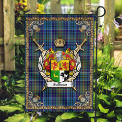 Sullivan Tartan Crest Garden Flag - Celtic Thistle Style