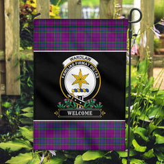 Wardlaw Modern Tartan Crest Garden Flag - Welcome Style