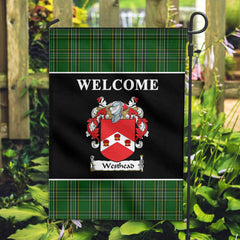 Westhead Tartan Crest Black Garden Flag