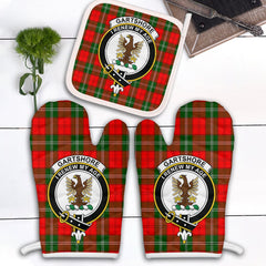 Gartshore Tartan Crest Oven Mitt And Pot Holder (2 Oven Mitts + 1 Pot Holder)