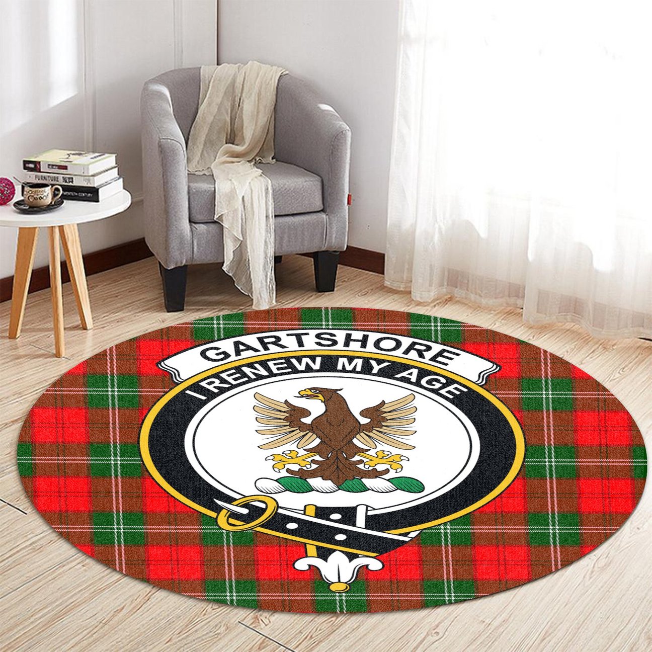 Gartshore Tartan Crest Round Rug