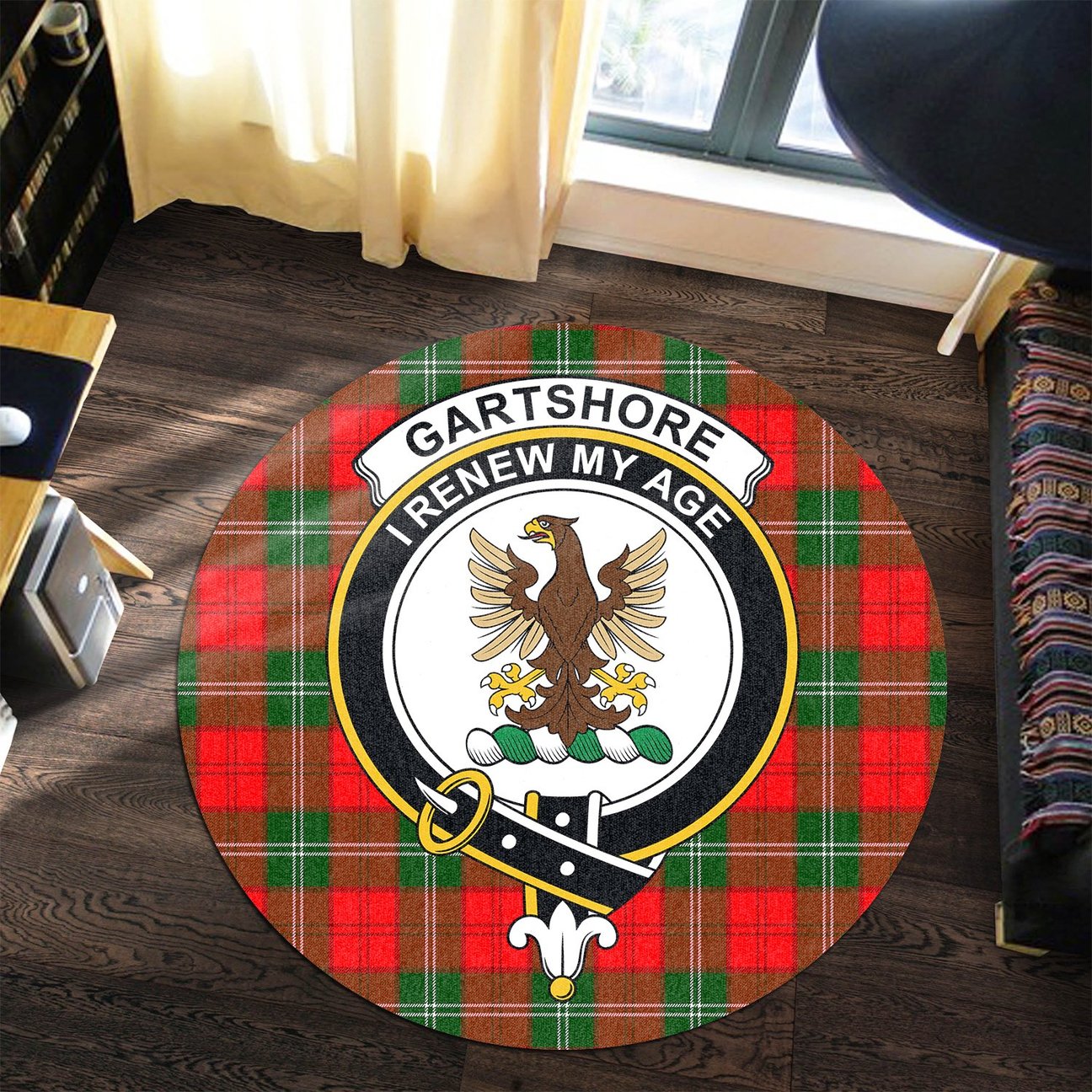 Gartshore Tartan Crest Round Rug