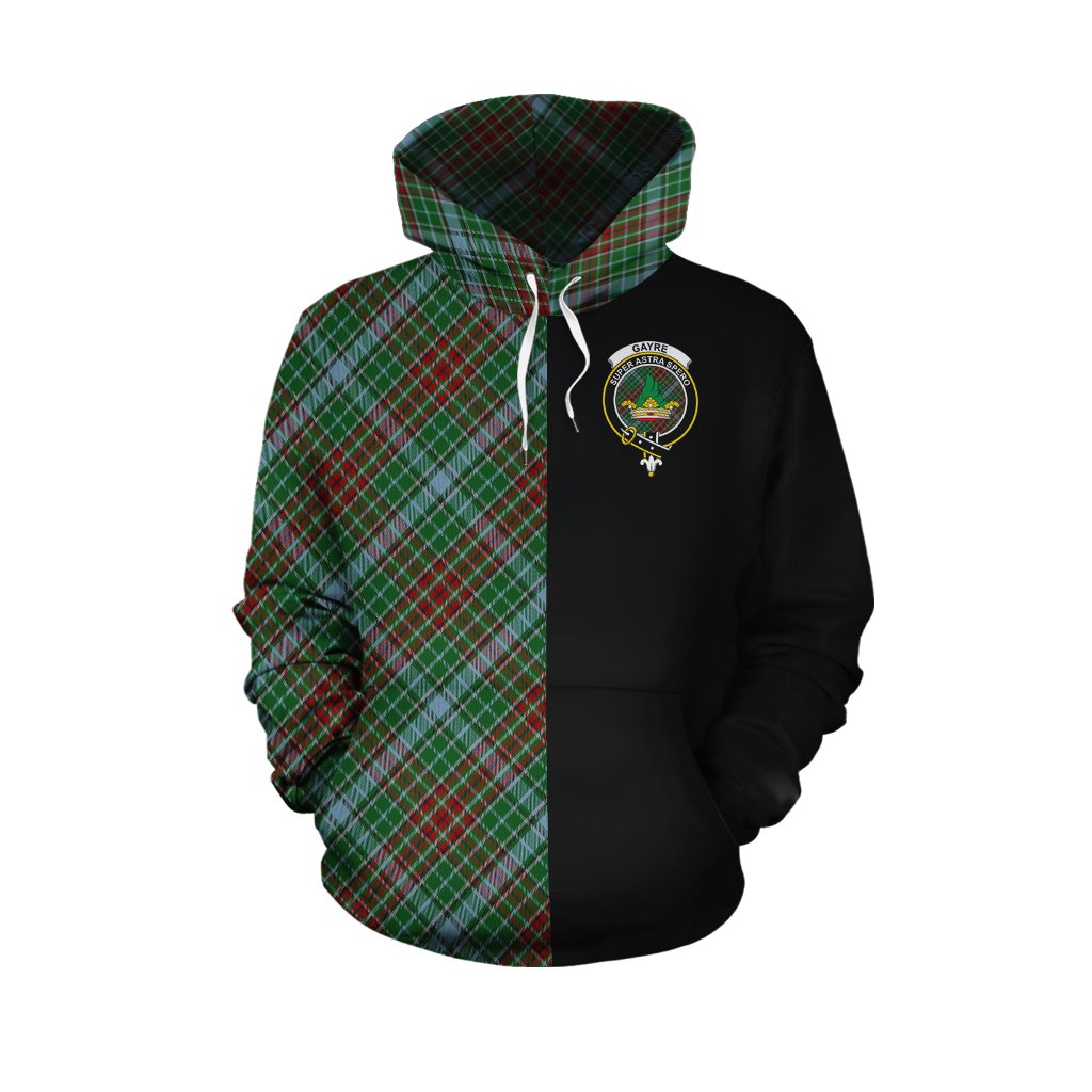 Gayre Tartan Hoodie Half of Me - Cross Style