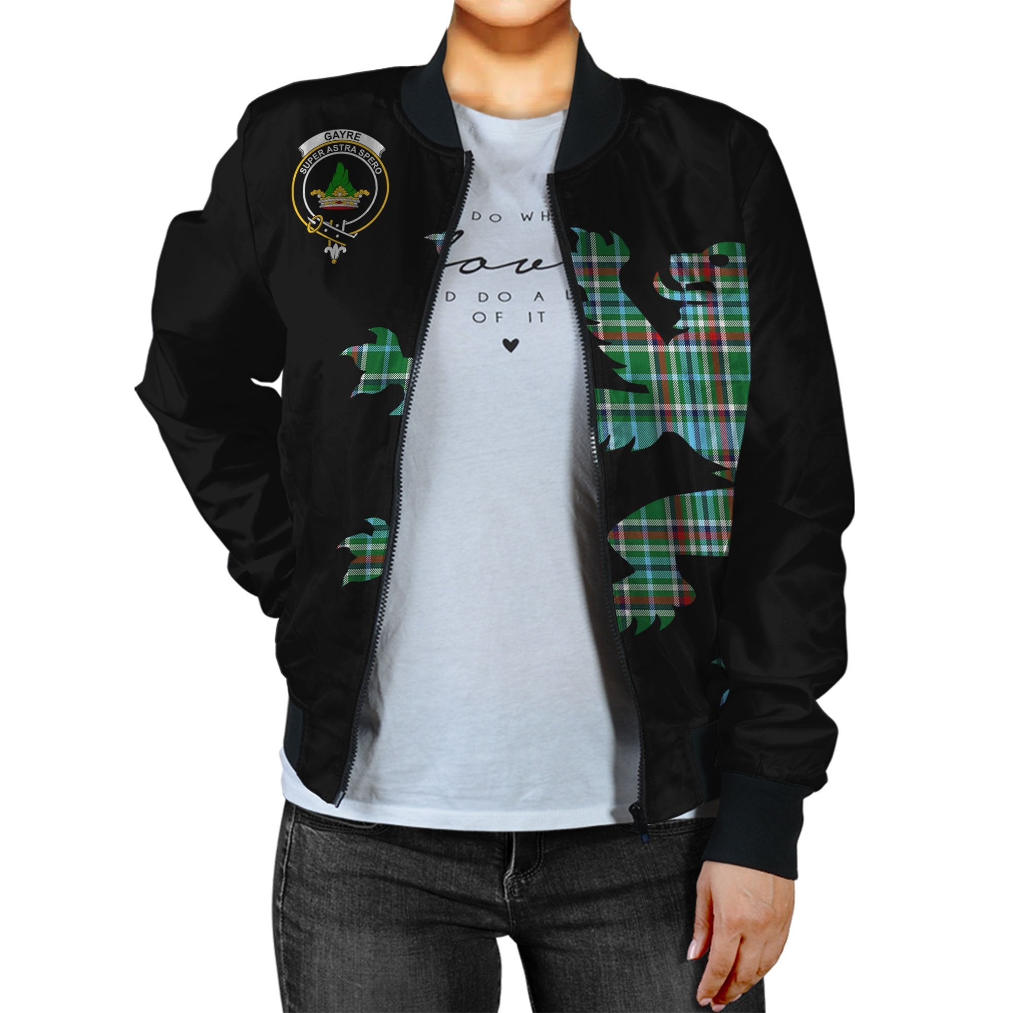 Gayre Tartan Bomber Jacket Lion & Thistle