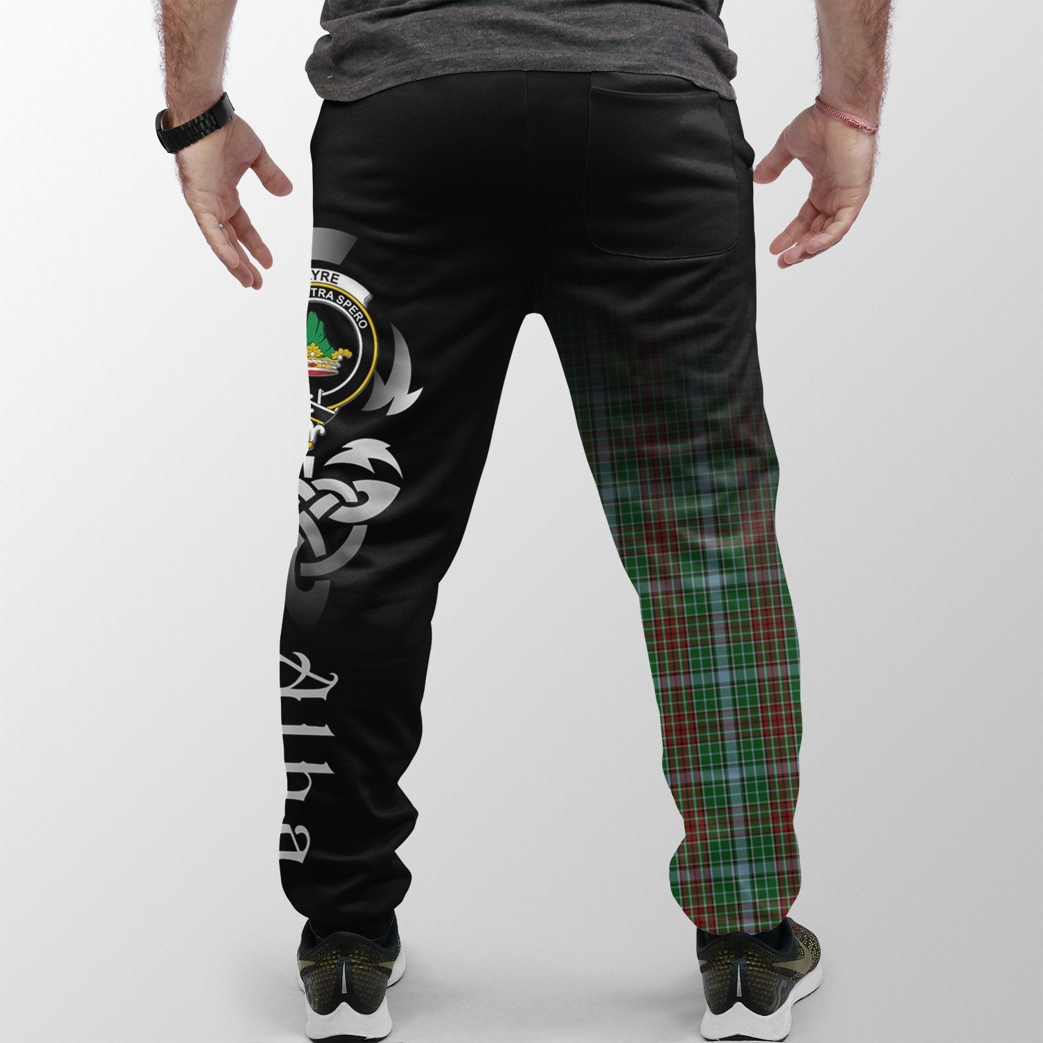 Gayre Tartan Crest Jogger Sweatpants - Alba Celtic Style