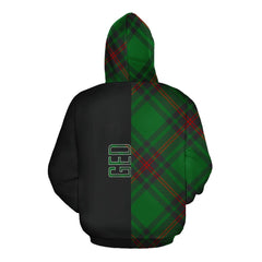 Ged Tartan Hoodie Half of Me - Cross Style