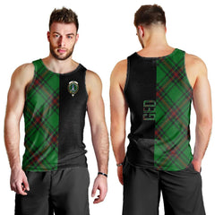 Ged Tartan Crest Men's Tank Top - Cross Style