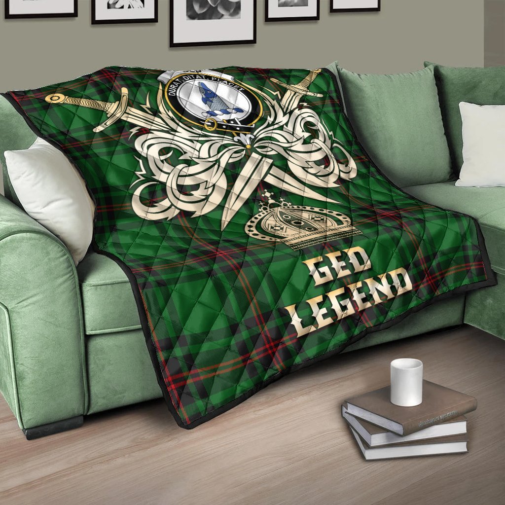 Ged Tartan Crest Legend Gold Royal Premium Quilt