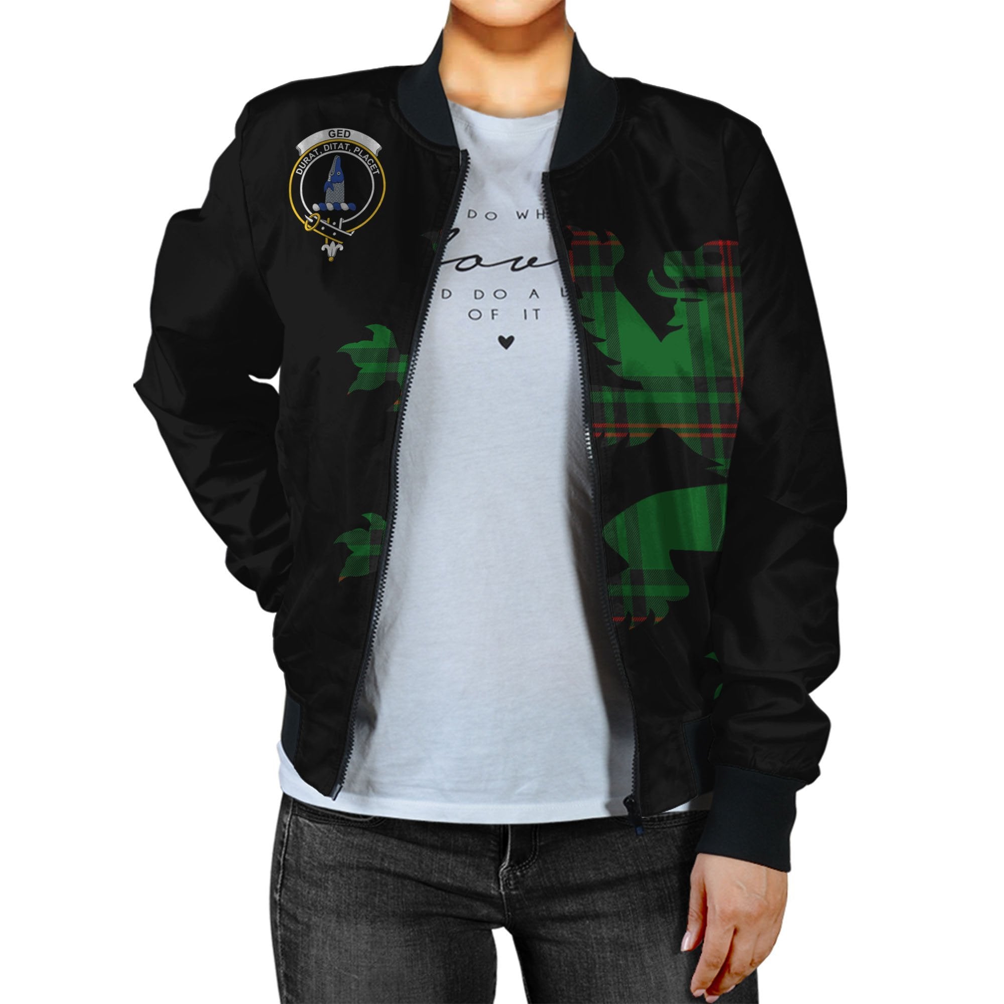 Ged Tartan Bomber Jacket Lion & Thistle