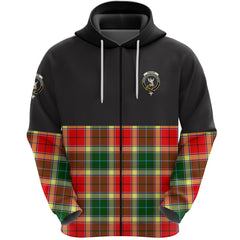 Gibson Clan Half Of Tartan Zipper Hoodie