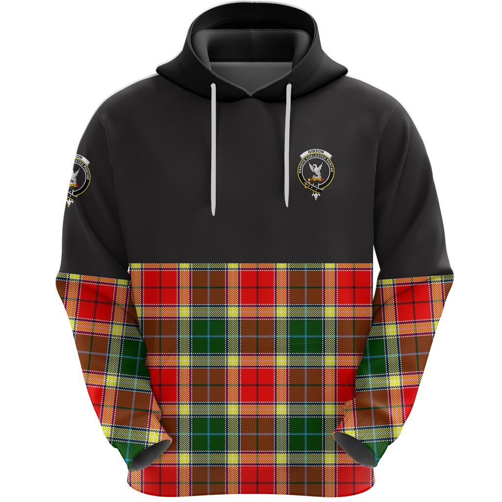 Gibson Clan Half Of Tartan Hoodie