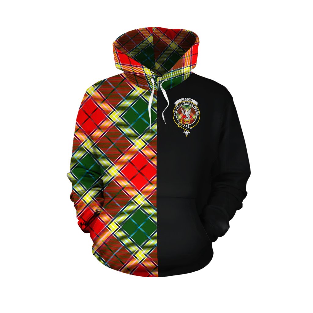 Gibson Tartan Hoodie Half of Me - Cross Style