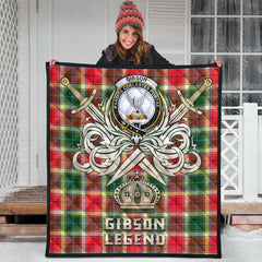 Gibson Tartan Crest Legend Gold Royal Premium Quilt