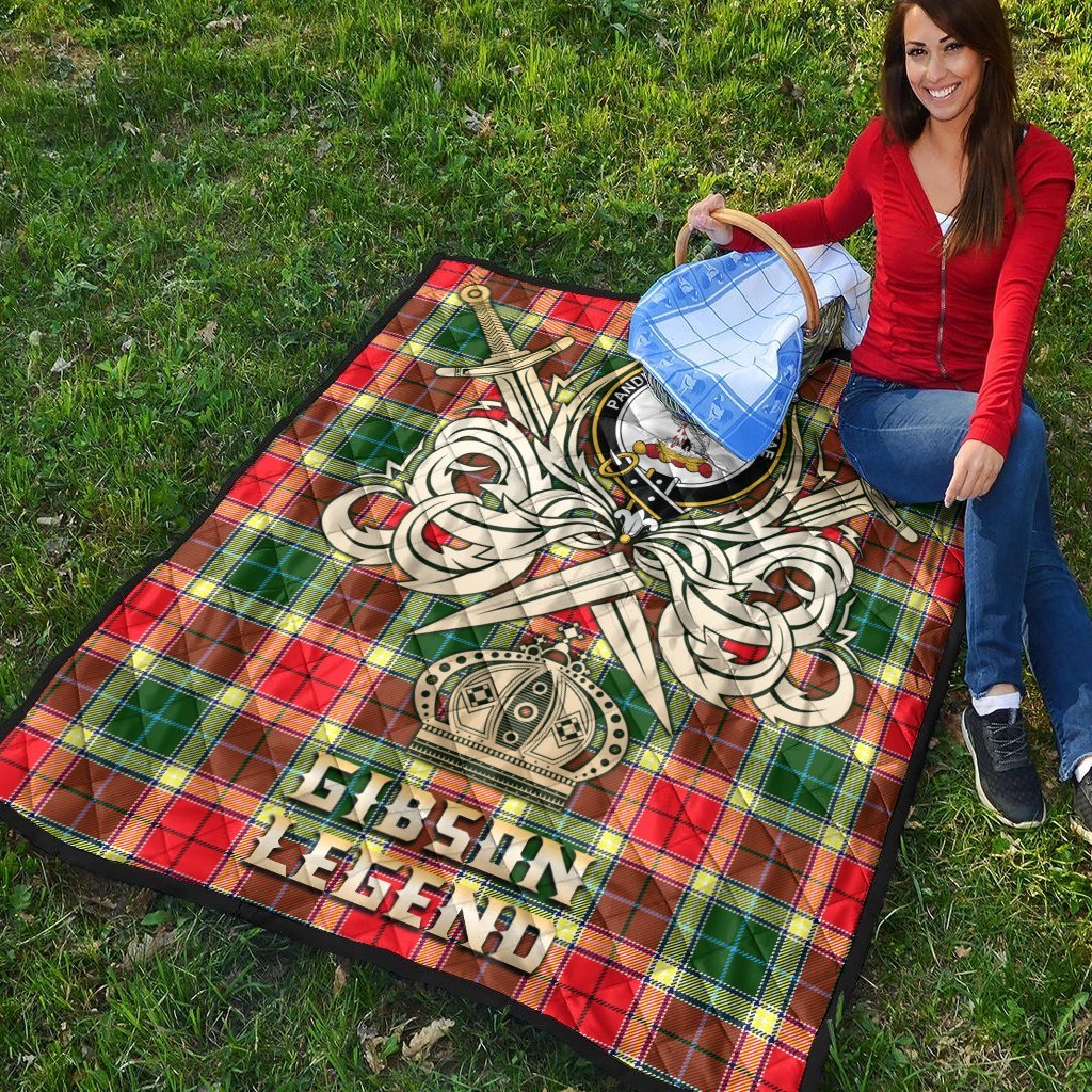 Gibson Tartan Crest Legend Gold Royal Premium Quilt