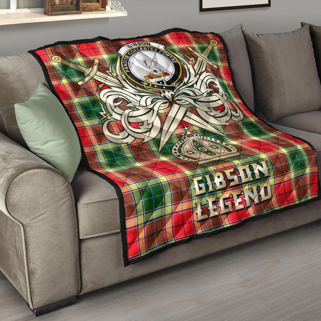 Gibson Tartan Crest Legend Gold Royal Premium Quilt