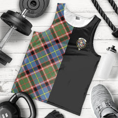 Glass Tartan Crest Men's Tank Top - Cross Style