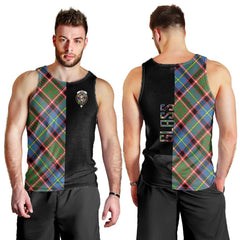 Glass Tartan Crest Men's Tank Top - Cross Style