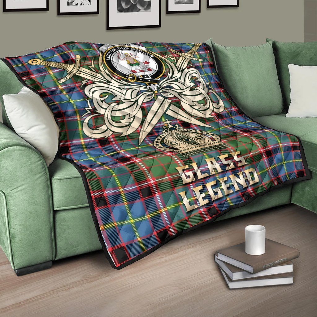 Glass Tartan Crest Legend Gold Royal Premium Quilt