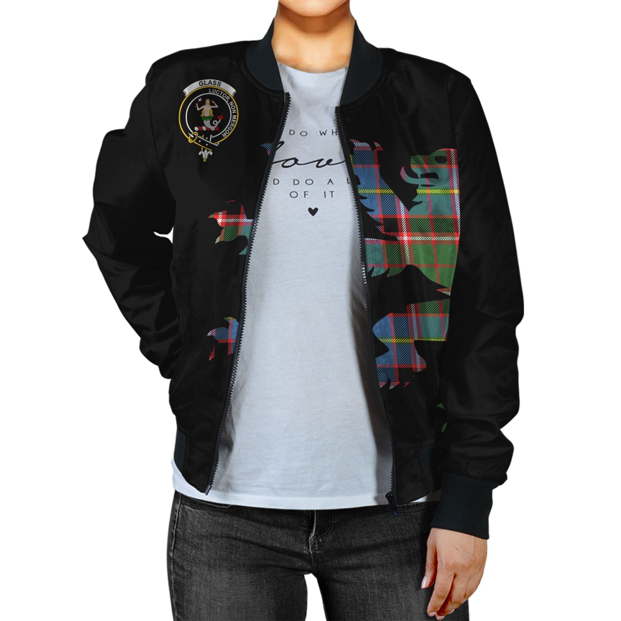 Glass Tartan Bomber Jacket Lion & Thistle