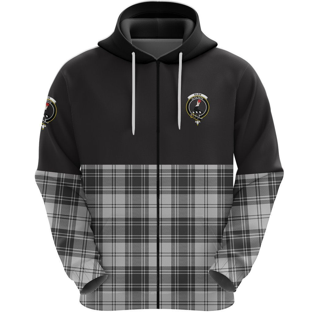 Glen Clan Half Of Tartan Zipper Hoodie