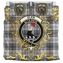 Glen Tartan Crest Bedding Set - Golden Thistle Style