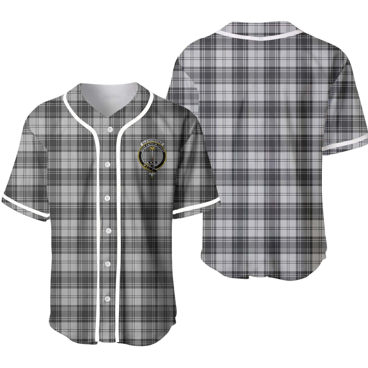 Glendinning Tartan Unisex Baseball Jersey