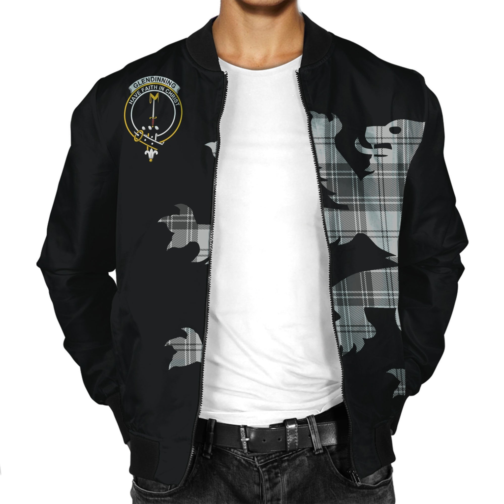 Glendinning Tartan Bomber Jacket Lion & Thistle