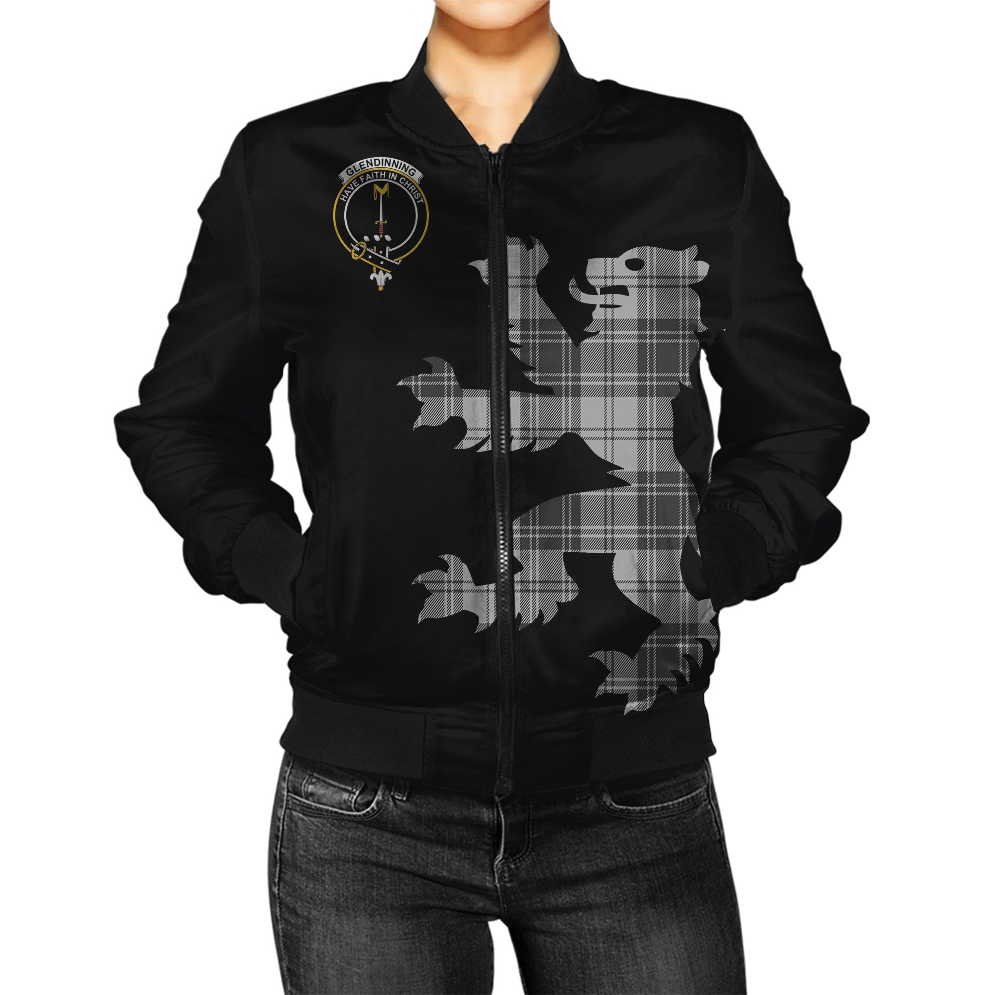 Glendinning Tartan Bomber Jacket Lion & Thistle