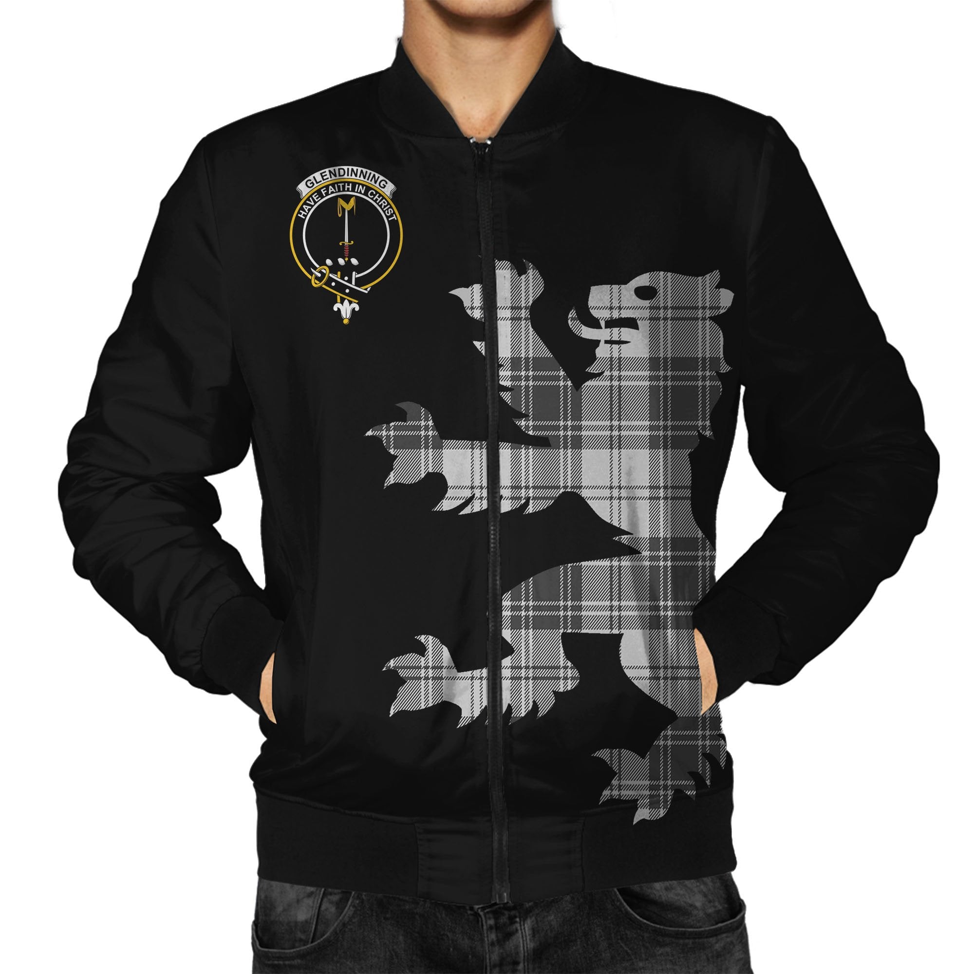 Glendinning Tartan Bomber Jacket Lion & Thistle