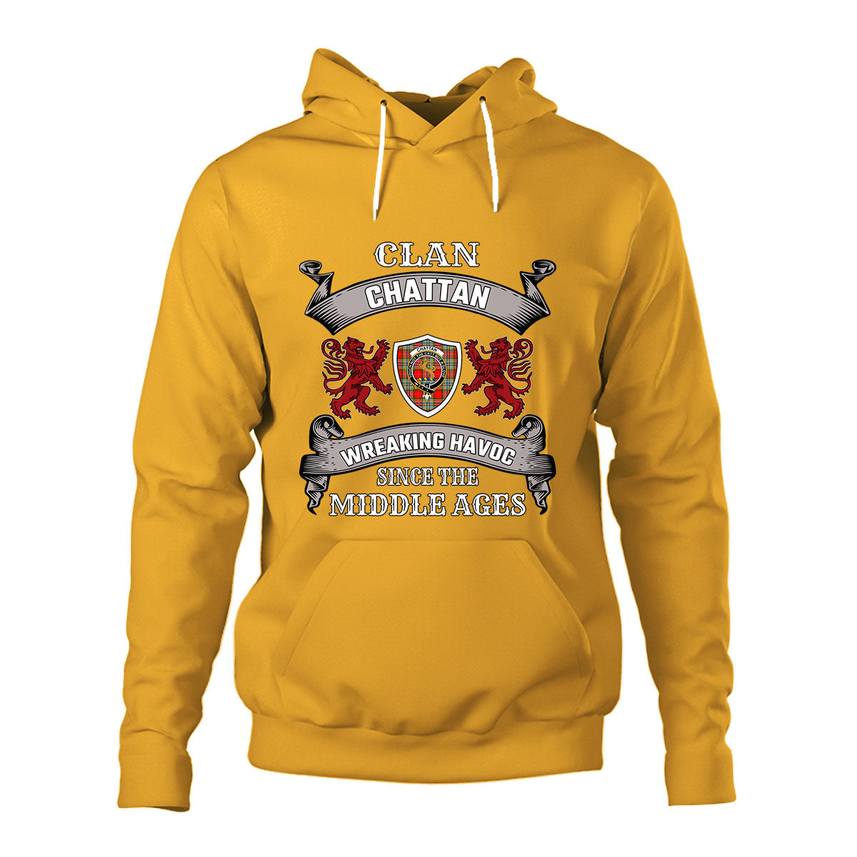 Chattan Family Tartan - 2D Unisex Hoodie