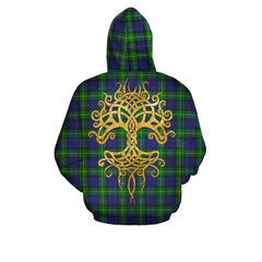 Gordon Modern Tartan Hoodie - Tree Of Life