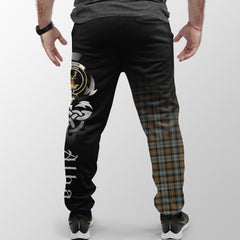 Gordon Weathered Tartan Crest Jogger Sweatpants - Alba Celtic Style