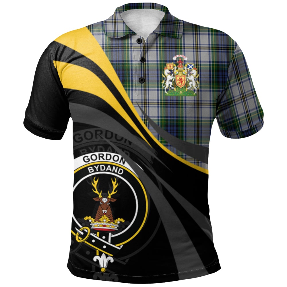 Gordon Dress 03 Tartan Polo Shirt - Royal Coat Of Arms Style