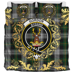 Gordon Dress 07 Tartan Crest Bedding Set - Golden Thistle Style