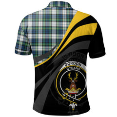 Gordon Dress Ancient Tartan Polo Shirt - Royal Coat Of Arms Style