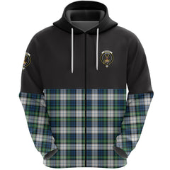 Gordon Dress Ancient Clan Half Of Tartan Zipper Hoodie