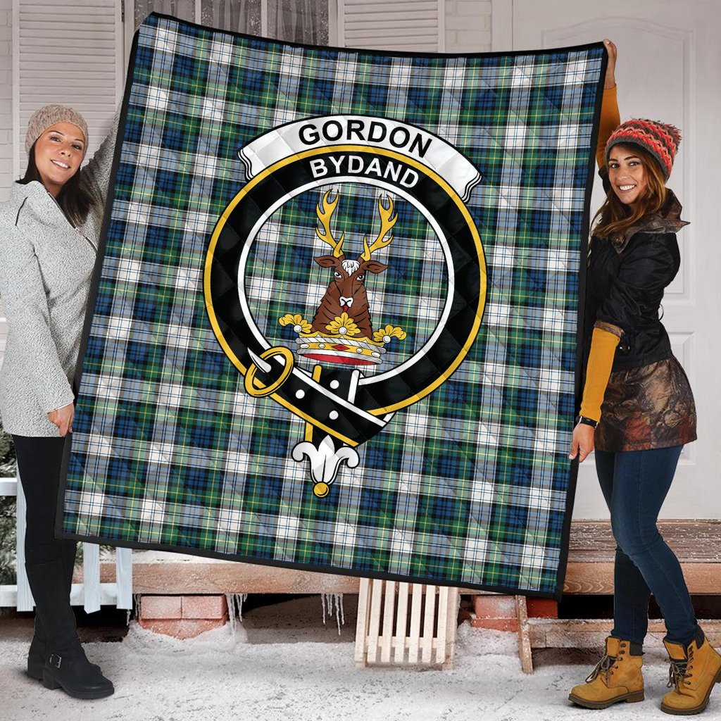 Gordon Dress Ancient Tartan Crest Quilt
